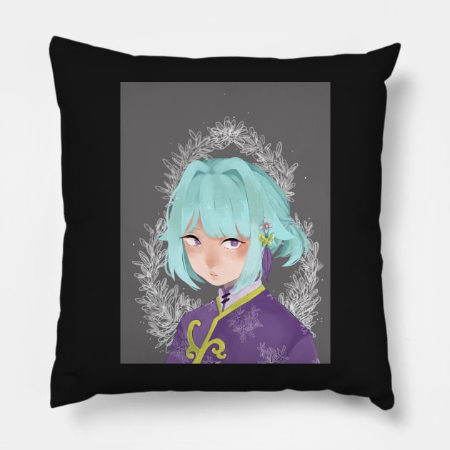 Hajime shino jasmine tea Pillow by MeiNotScared