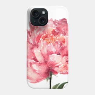 Loose Watercolor Peony 2 Phone Case