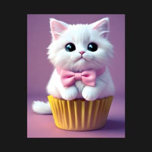 Cupcake Cat - Modern Digital Art T-Shirt