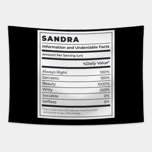 Funny Food Label Female Ingredients SANDRA Tapestry