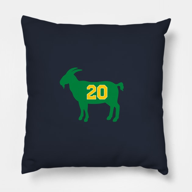 Gary Payton Seattle Goat Qiangy Pillow by qiangdade