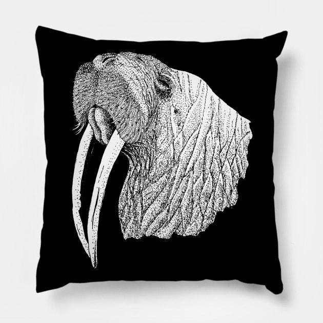 Walrus Pillow by mattleckie