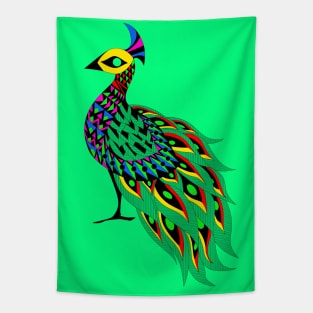 shining phoenix peacock ecopop pattern Tapestry