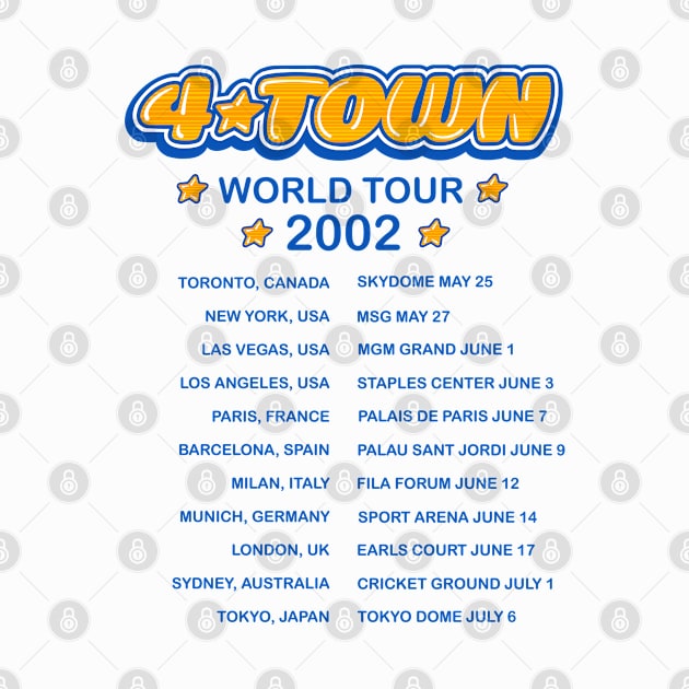 4Town world tour dates 2002 concert tee by EnglishGent