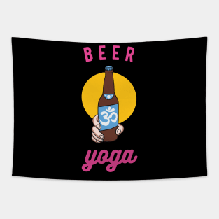 Beer Yoga - Om Cheers Tapestry