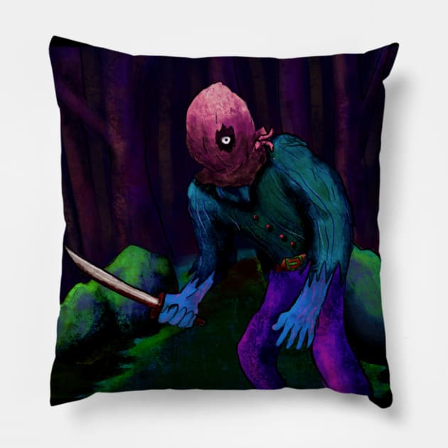 Someone in the woods Pillow by ToastGoblin