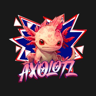 Cute Axolotl - Retro Style T-Shirt