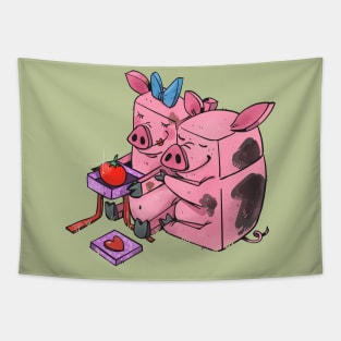 Piggy love Tapestry