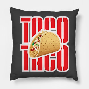 Taco illustration with text Pillow