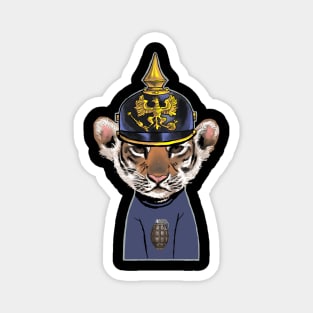 Tiger cub with spike helmet. Magnet