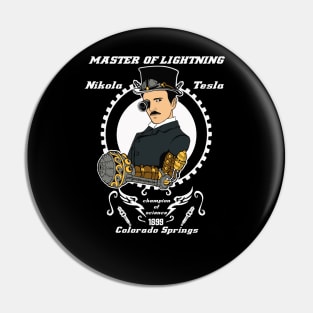 Nikola Tesla Steampunk Pin