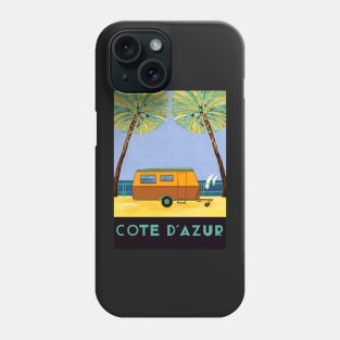 Vintage Caravan by the Ocean under Palm Trees Phone Case