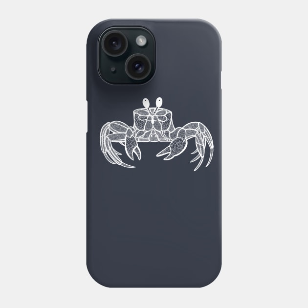 Crab drawing - hand drawn detailed animal design Phone Case by Green Paladin