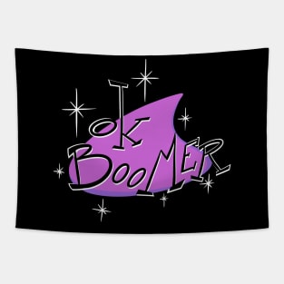 Ok Boomer purple (Googie 60's Style) Tapestry