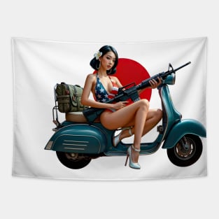 Scooter Girl Tapestry