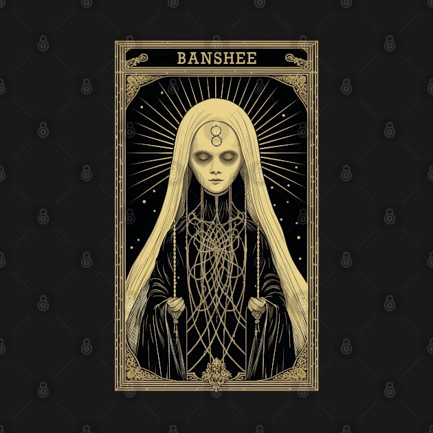 Banshee Tarot Card Vintage Artwork by origato