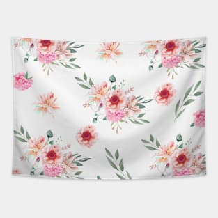 Pink anemones and peonies Tapestry