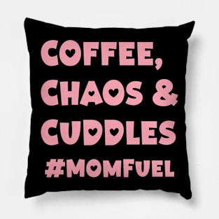 Mothers day gift ideas - Coffee, Chaos & Cuddles #MomFuel Pillow