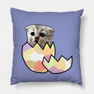 Cat Lawyer Hatching from Animals Easter Egg Pillow