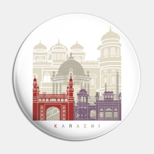 Karachi skyline poster Pin