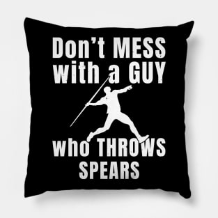 Mens Javelin Don't Mess Athlete Gift Pillow