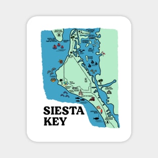 Siesta Key Florida Map Art Magnet