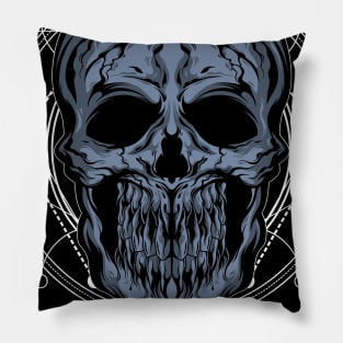 cracked skull Pillow