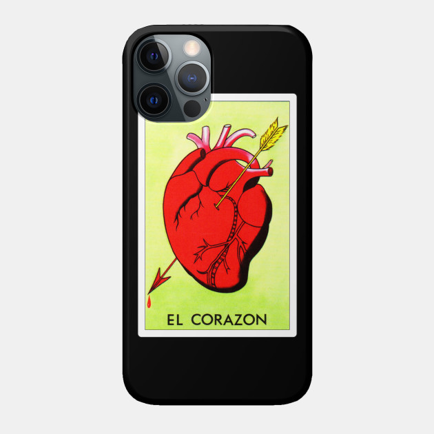 Mexican Loteria Art - El Corazon - Loteria Mexicana - Phone Case