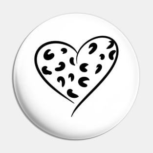 Leopard heart Pin