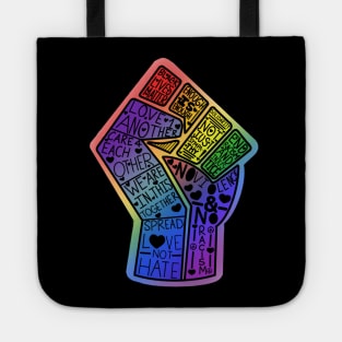 LGBTQ Pride BLM Word Fis Tote