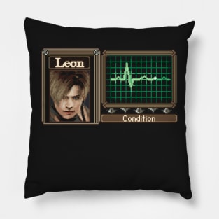 Resident Evil Leon Status Pixel Art Pillow