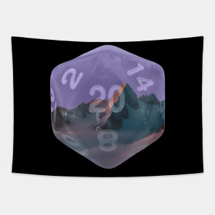 Nat20 Mountains Purple sky Tapestry