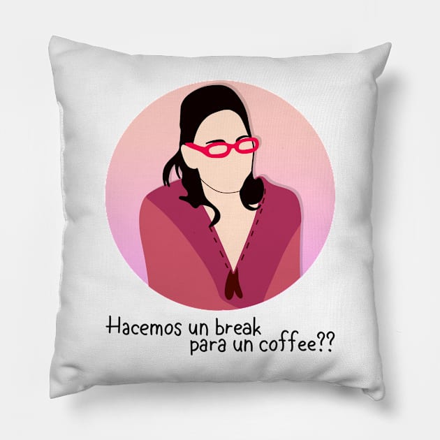 Break para coffee Pillow by StickerMainia