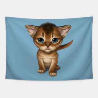 Cat-a-clysm Abyssinian kitten Tapestry