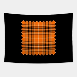 Halloween Orange Tartan Tapestry