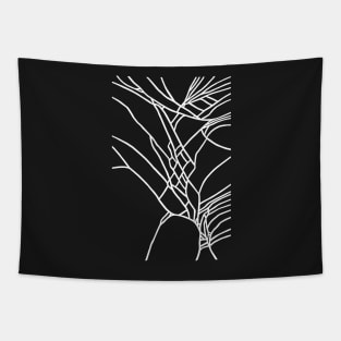 Cracked White on Black Tapestry