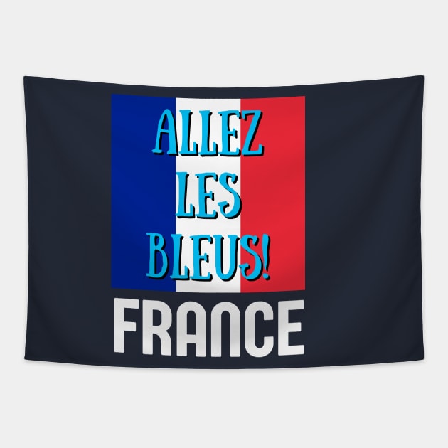 France Qatar World Cup 2022 Tapestry by Ashley-Bee