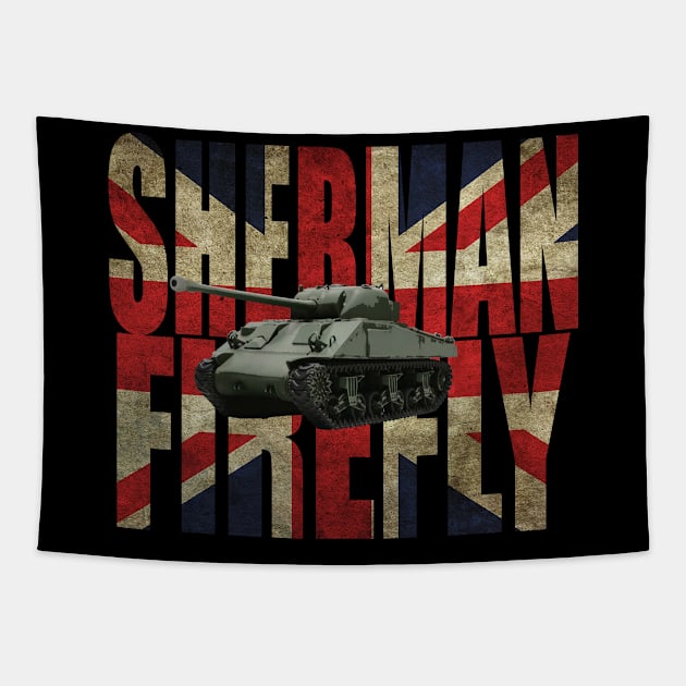 Sherman Firefly Tank Tapestry by Dirty Custard Designs 