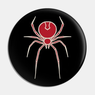 Simply Spooky Collection - Spider - Blood Red and Bone White Pin