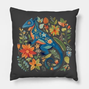 A Chameleon Scandinavian Art Pillow