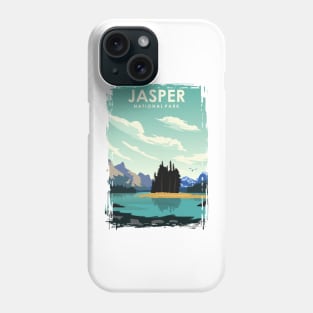 Jasper National Park Vintage Travel Art Phone Case