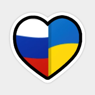 Peace heart russia urkrainia Magnet