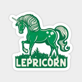 Green Lepricorn for St.Patricks Day Magnet