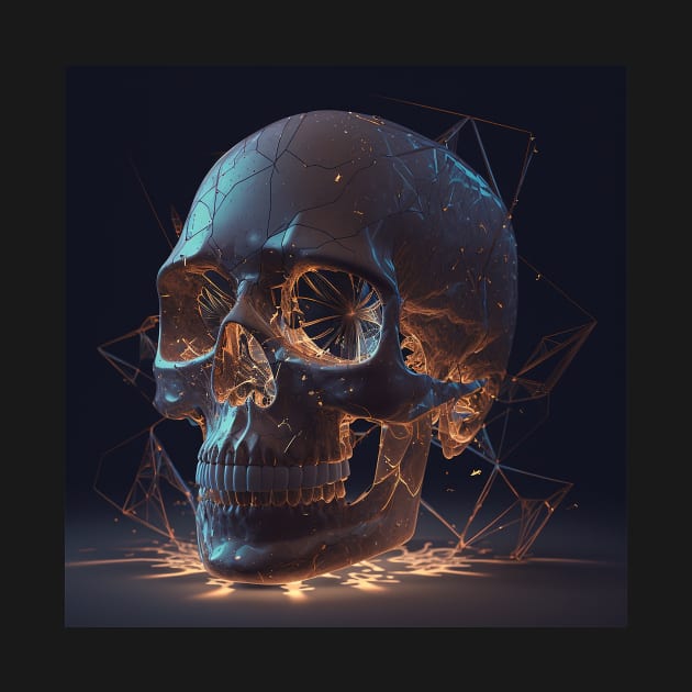 Illuminated Light Fire Skull by Jades-Corner