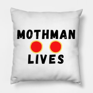 Mothman Lives - Black Pillow