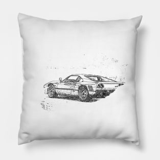 288 GTO Art Splash Wireframe Print Pillow