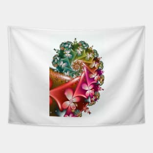 Abstract Fractal Spinning Spring Spiral Bouquet Tapestry