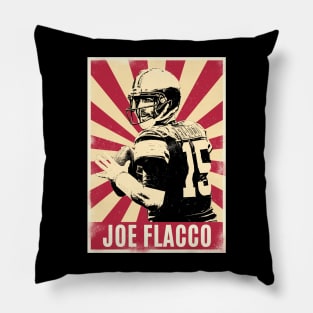 Retro Vintage Joe Flacco 80s Pillow