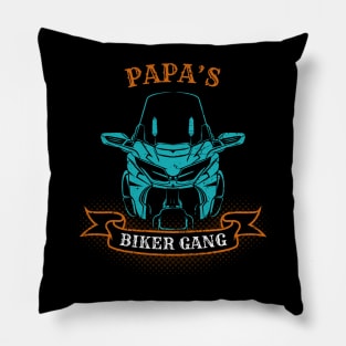 Papa's Biker Gang Father's Day Pillow