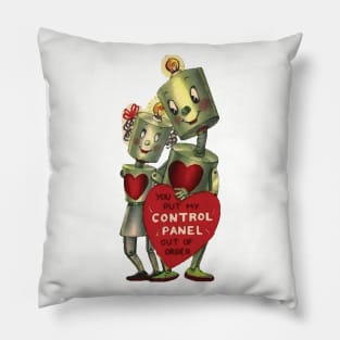 Robot Love Valentine Pillow